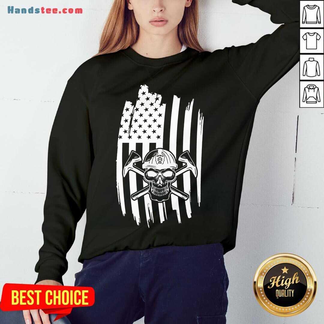 Awesome Skull USA Flag American Themed Decor Shirt