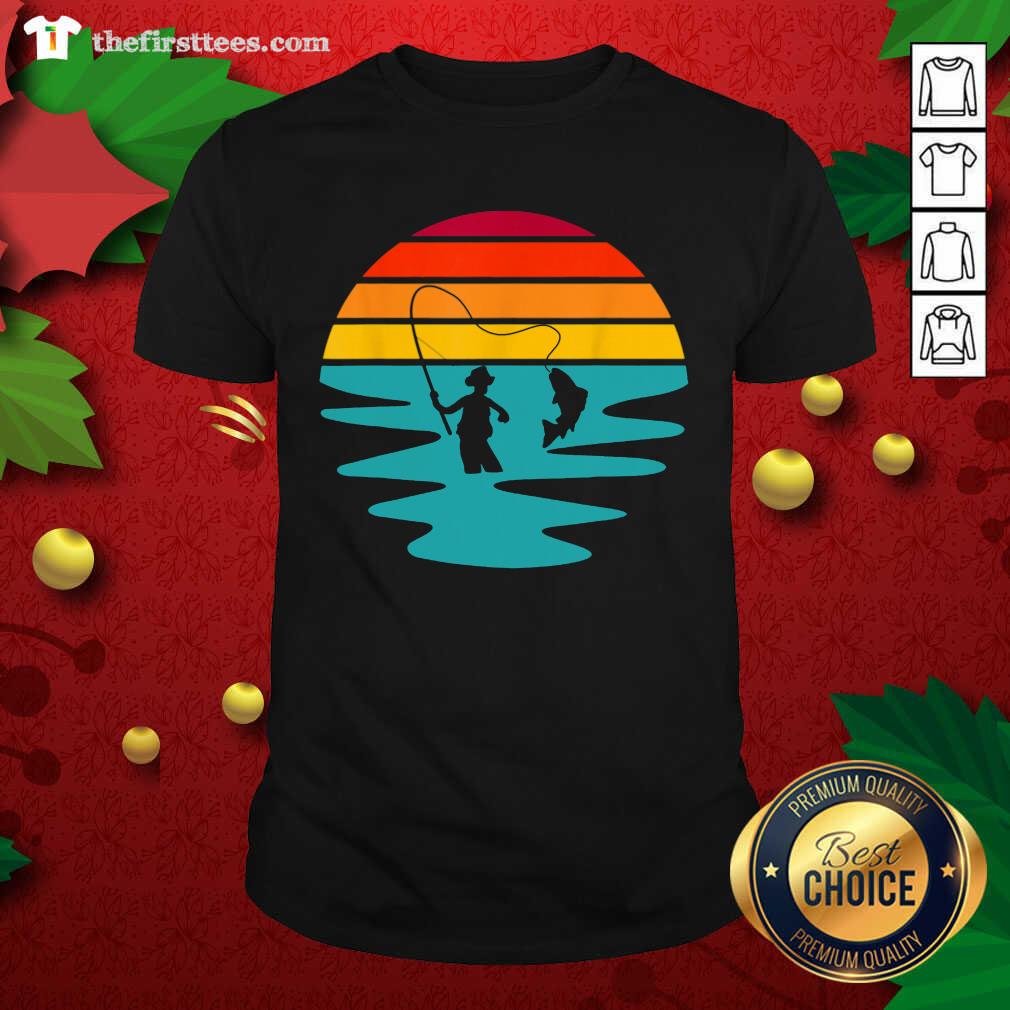 Awesome Sunset Artificial Nymph Fly Fishing Vintage Shirt