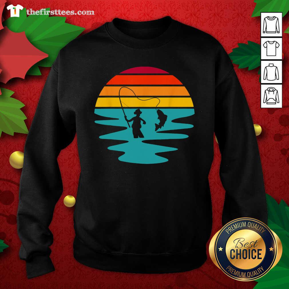 Awesome Sunset Artificial Nymph Fly Fishing Vintage Shirt