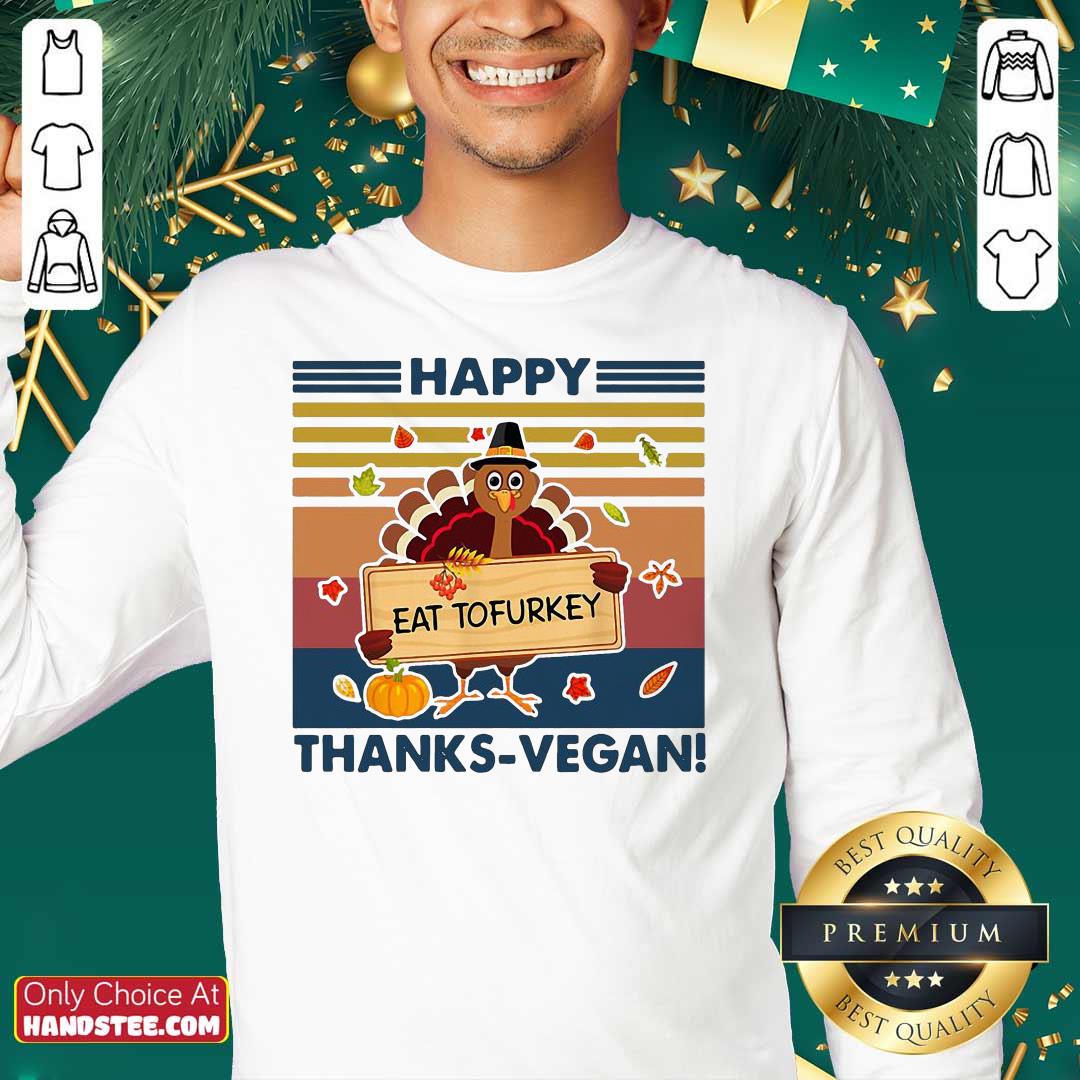 Awesome Turkey Happy Thanks-Vegan Turkey Vintage Retro Shirt