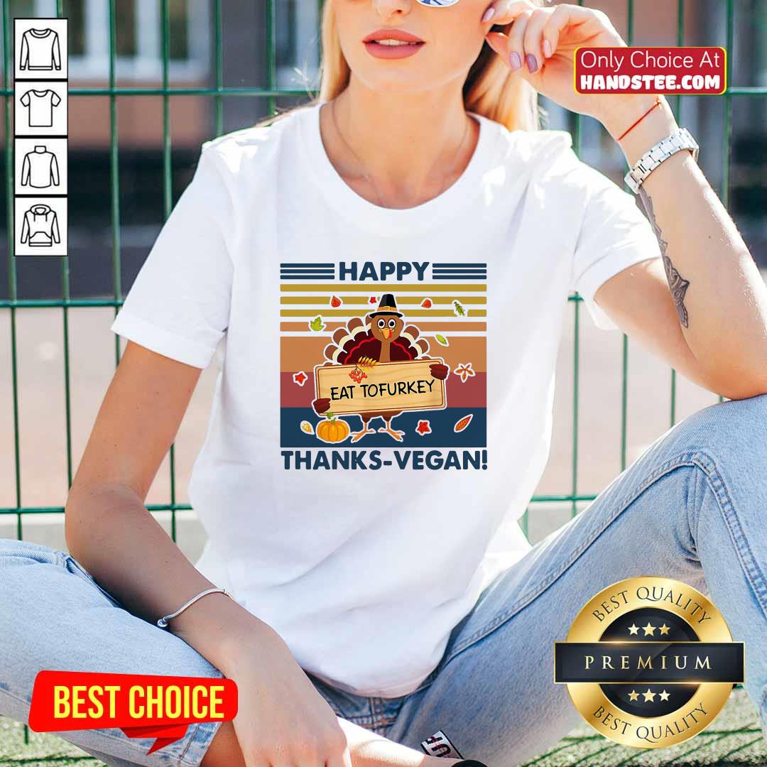 Awesome Turkey Happy Thanks-Vegan Turkey Vintage Retro Shirt