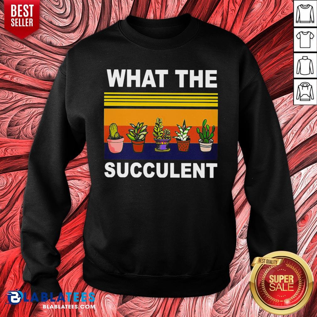 Awesome What The Succulent Vintage Retro Shirt