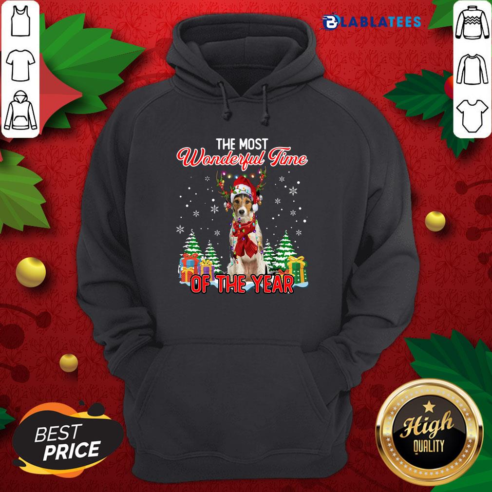 Awesome Wire Fox Terrier The Most Wonderful Time Of The Year Christmas Shirt
