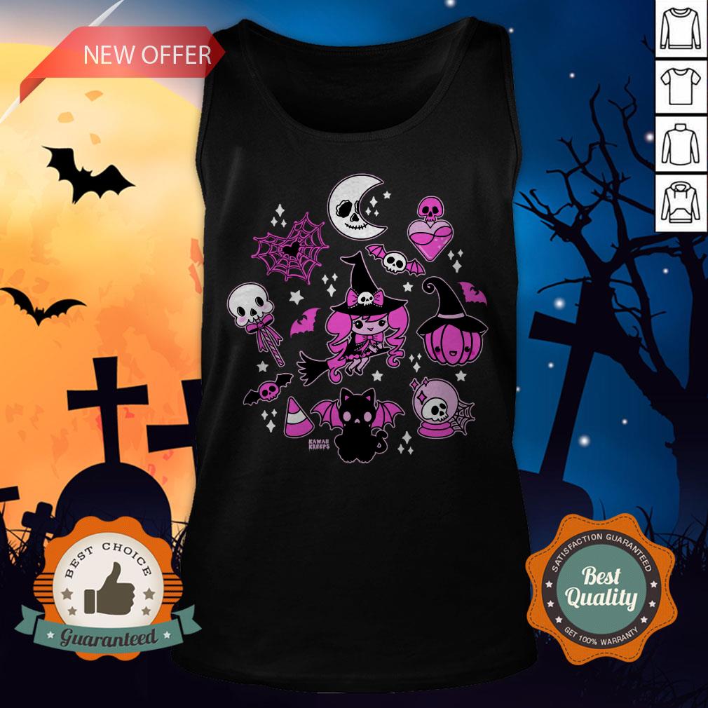 Halloween Doodle Vintage Witchy Magical Pastel Goth Pink Shirt