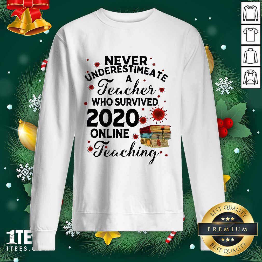 Beauty Never Underestimate A Teacher Who Survived 2020 Online Teaching Shirt