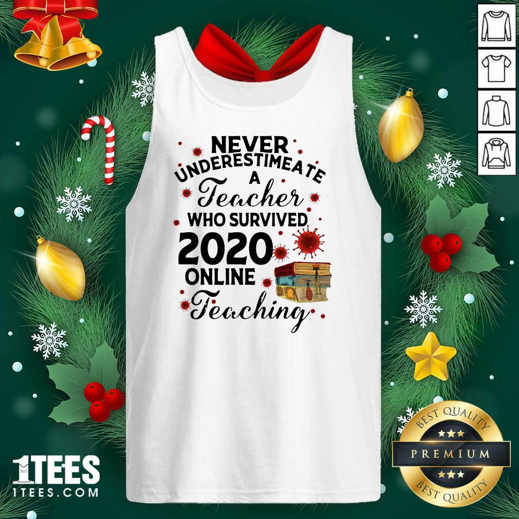 Beauty Never Underestimate A Teacher Who Survived 2020 Online Teaching Shirt
