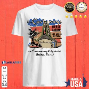 Official The Castaways Polynesian Resort Hotel Vintage Las Vegas Shirt