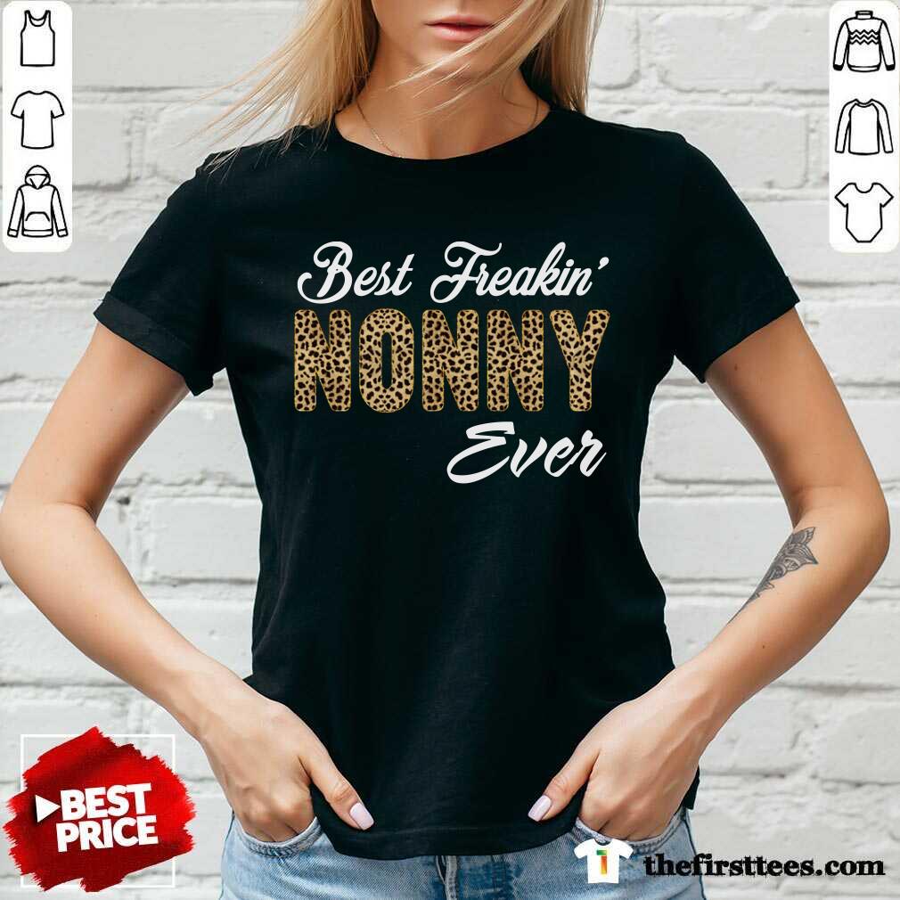 Best Freakin Nonny Ever Leopard Skin Shirt