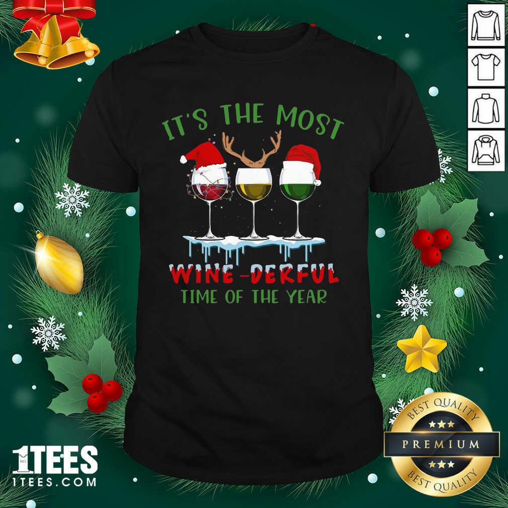 Better Its The Most Wine Derful Time Of The Year Merry Christmas Light Shirt
