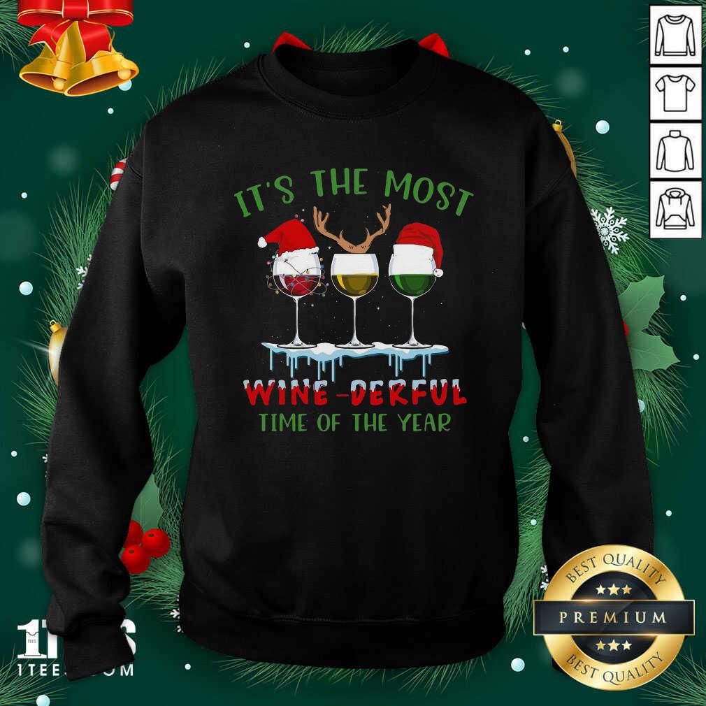 Better Its The Most Wine Derful Time Of The Year Merry Christmas Light Shirt