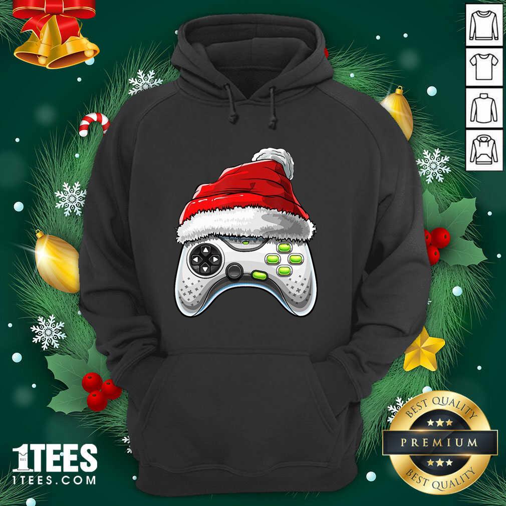 Better Video Game Controller Santa Hat Christmas Shirt