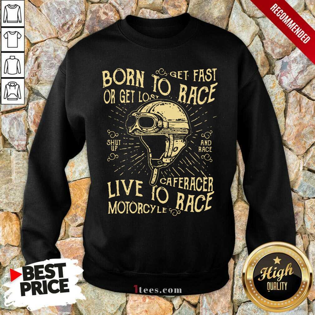 Born To Race Cafe Racer Motorcycle Shirt