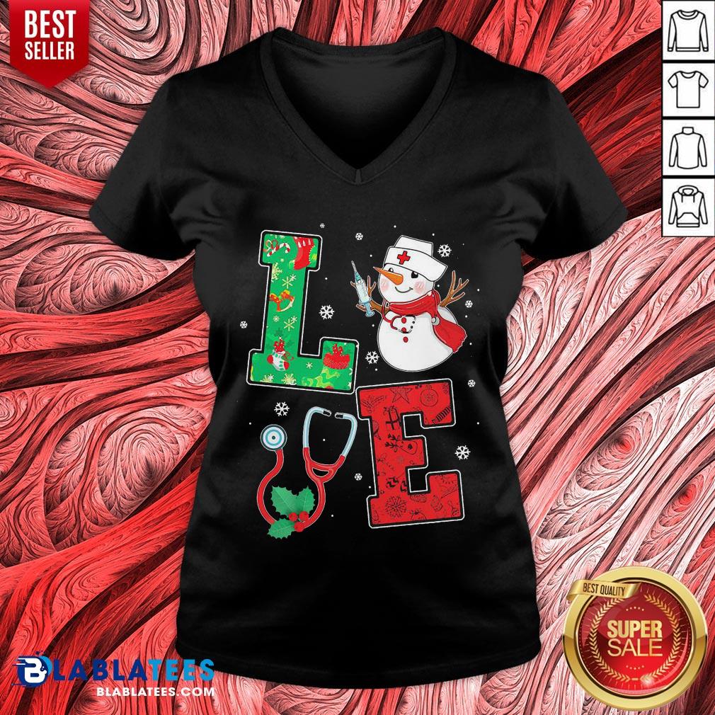 Original Nurse Snowman Love Christmas Shirt