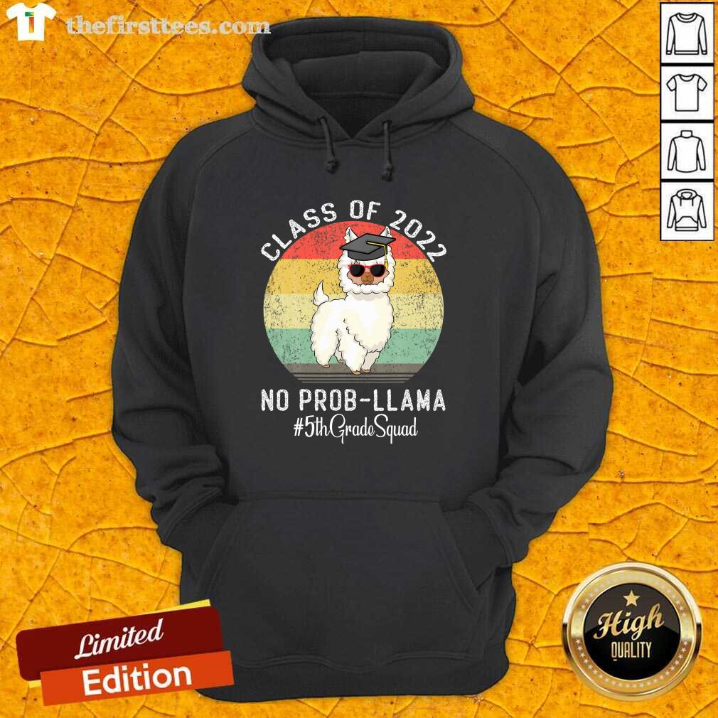 Class Of 2022 No Prob Llama 5Th Grade Squad Vintage Shirt