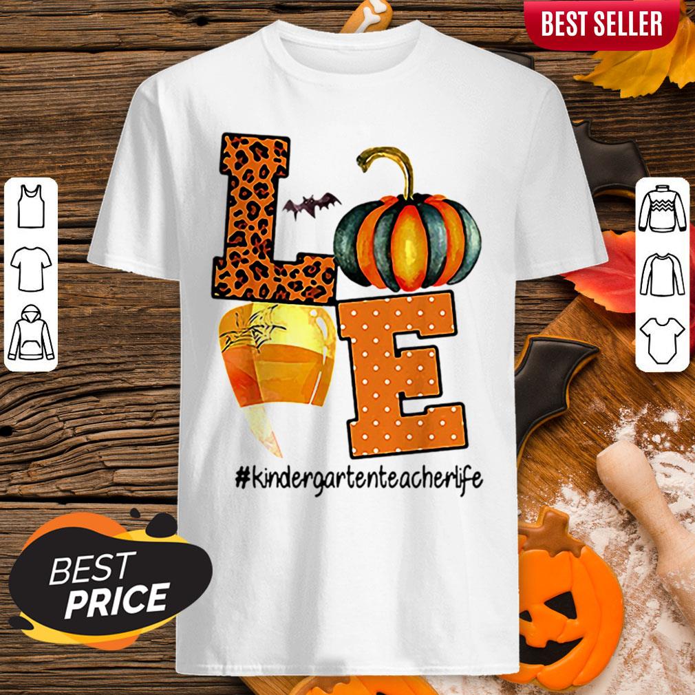 Colorful Love Kindergarten Teacher Life Halloween Shirt