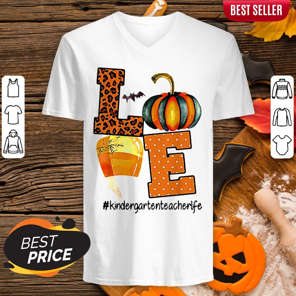 Colorful Love Kindergarten Teacher Life Halloween Shirt