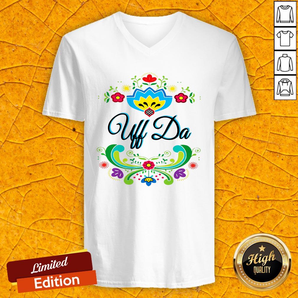 Colorful Uff Da Norwegian Rosemaling Shirt
