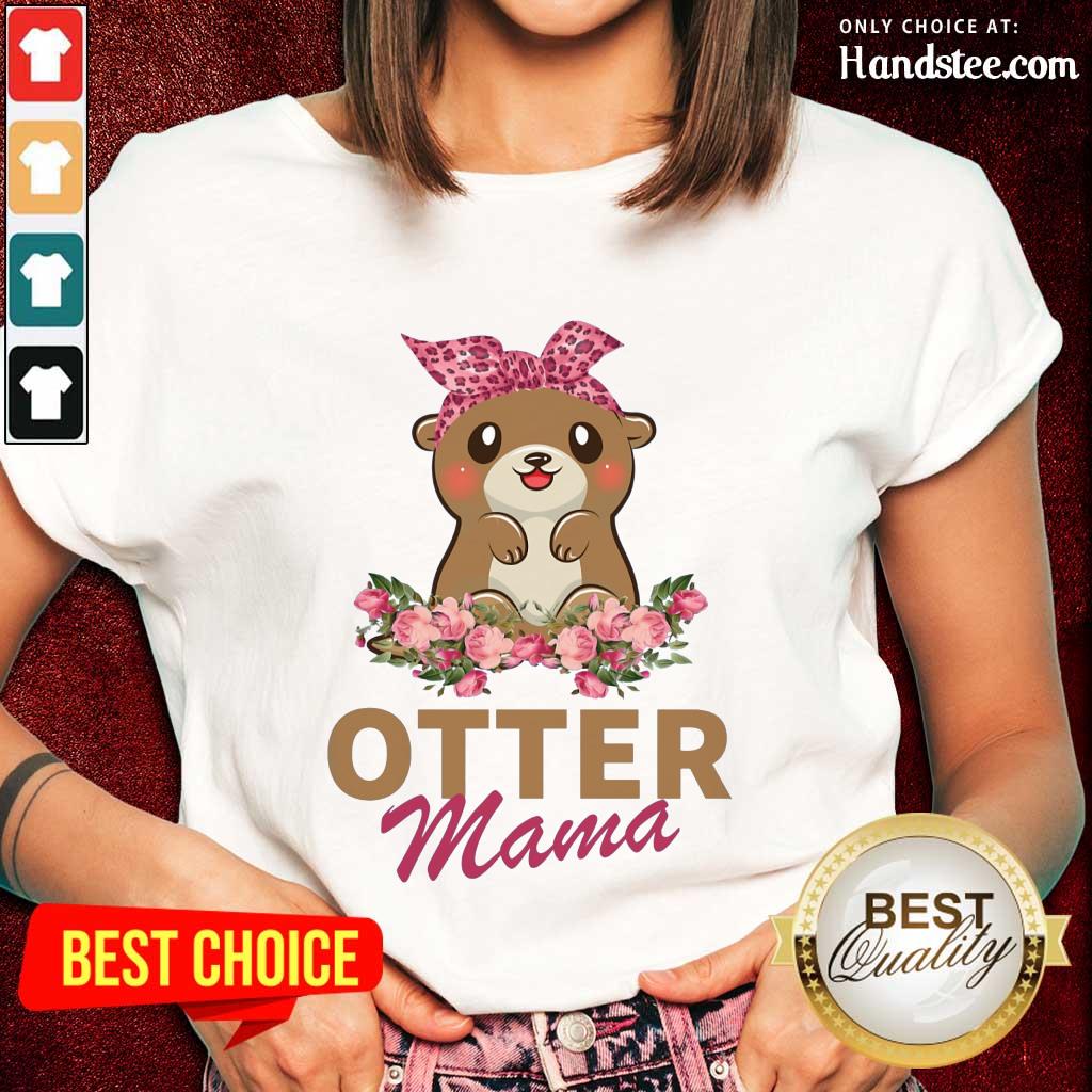 Confident Otter Mama With Floral Shirt