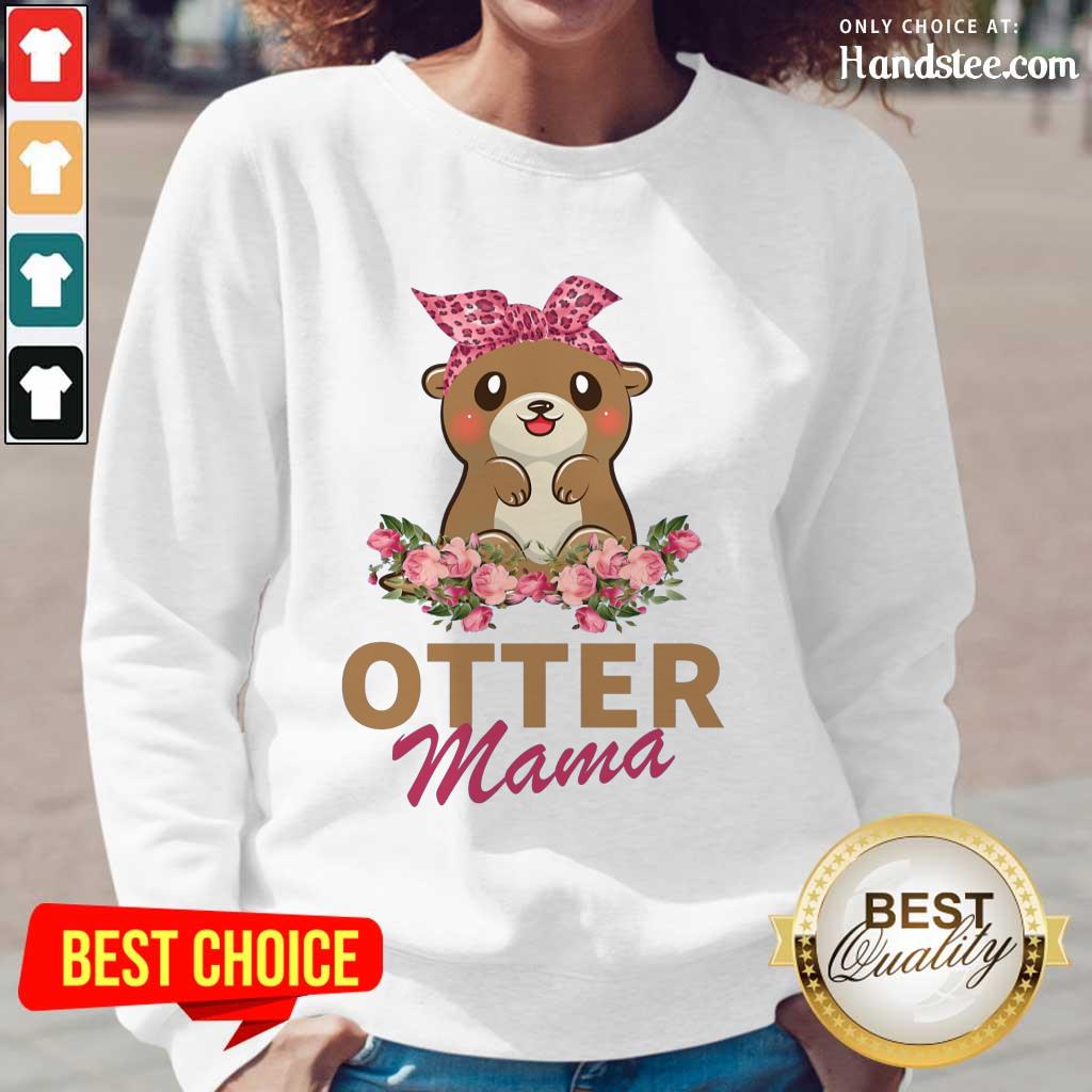 Confident Otter Mama With Floral Shirt