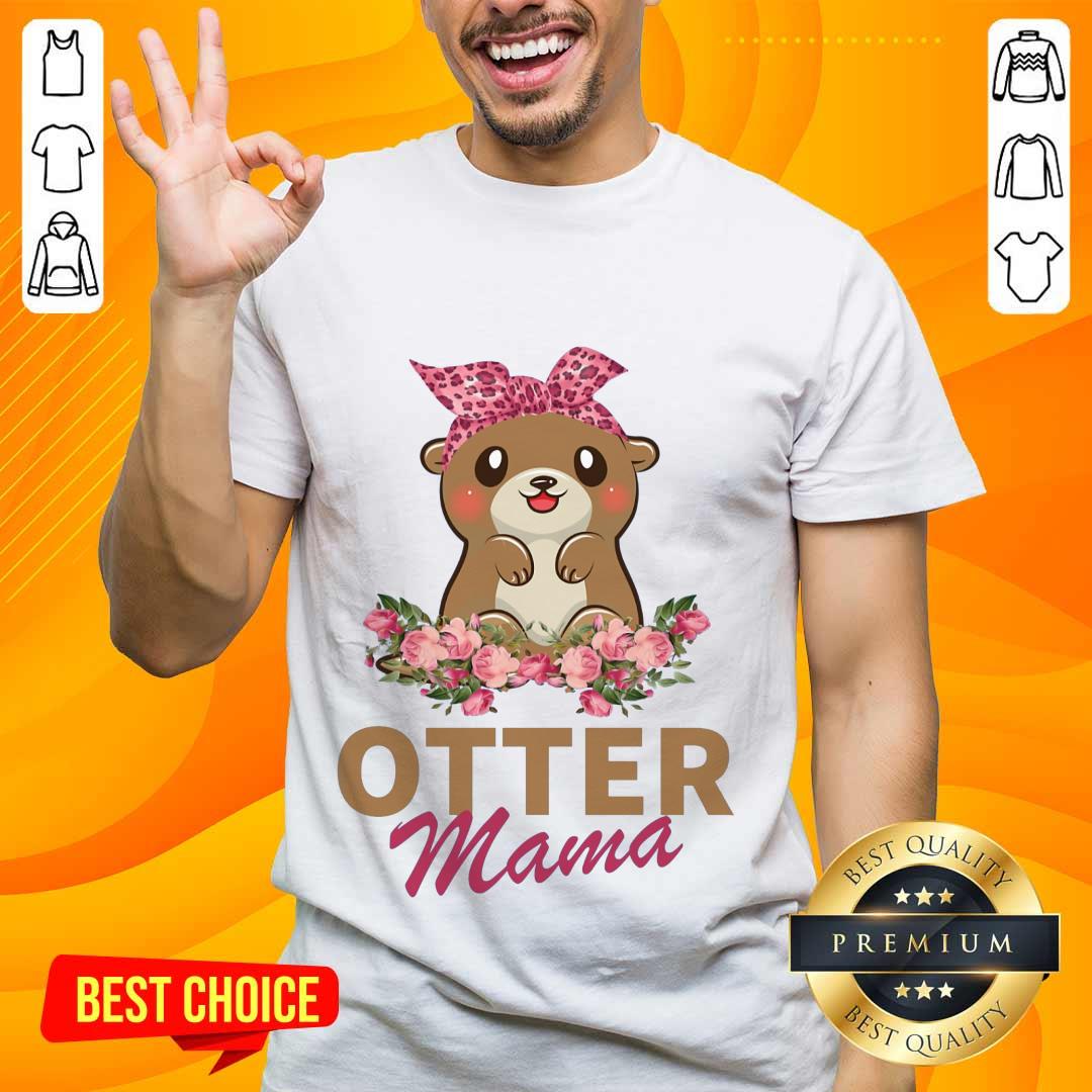 Confident Otter Mama With Floral Shirt