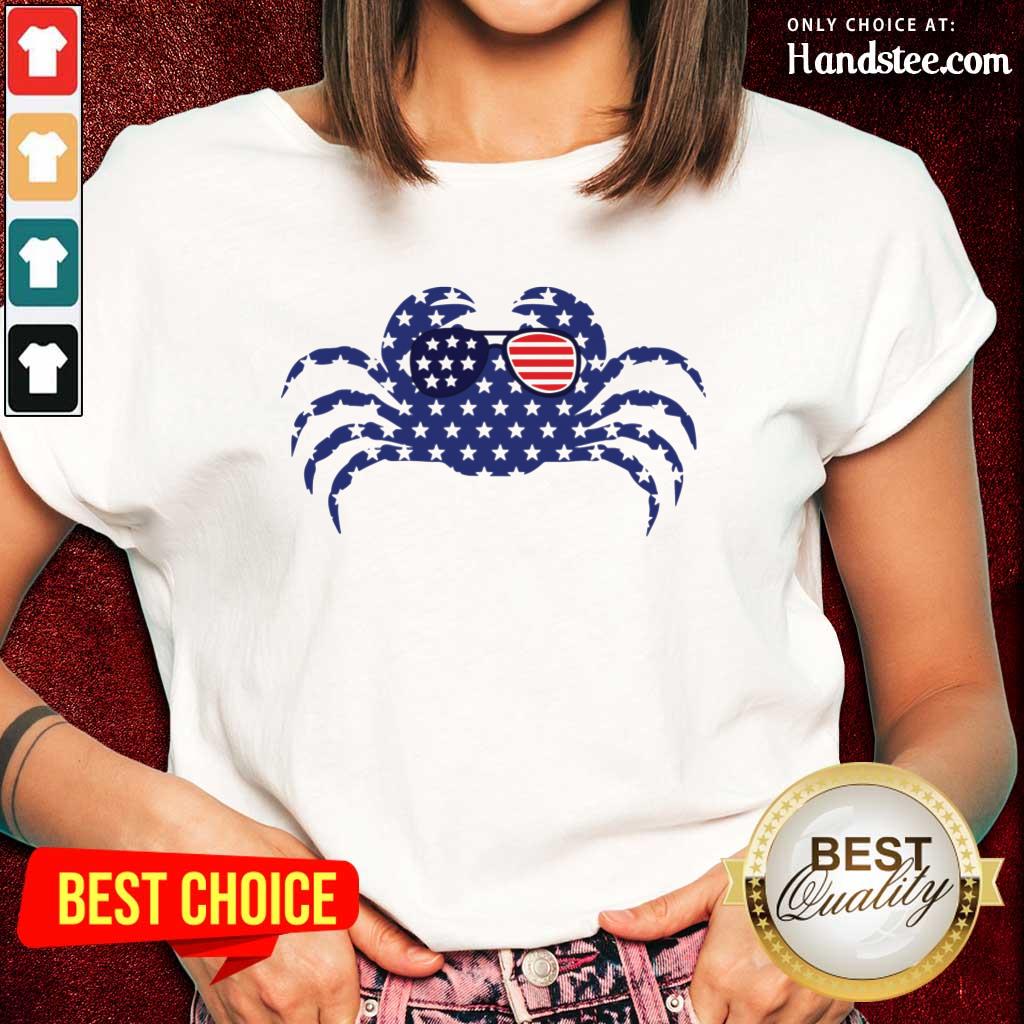 Crab American Flag Shirt