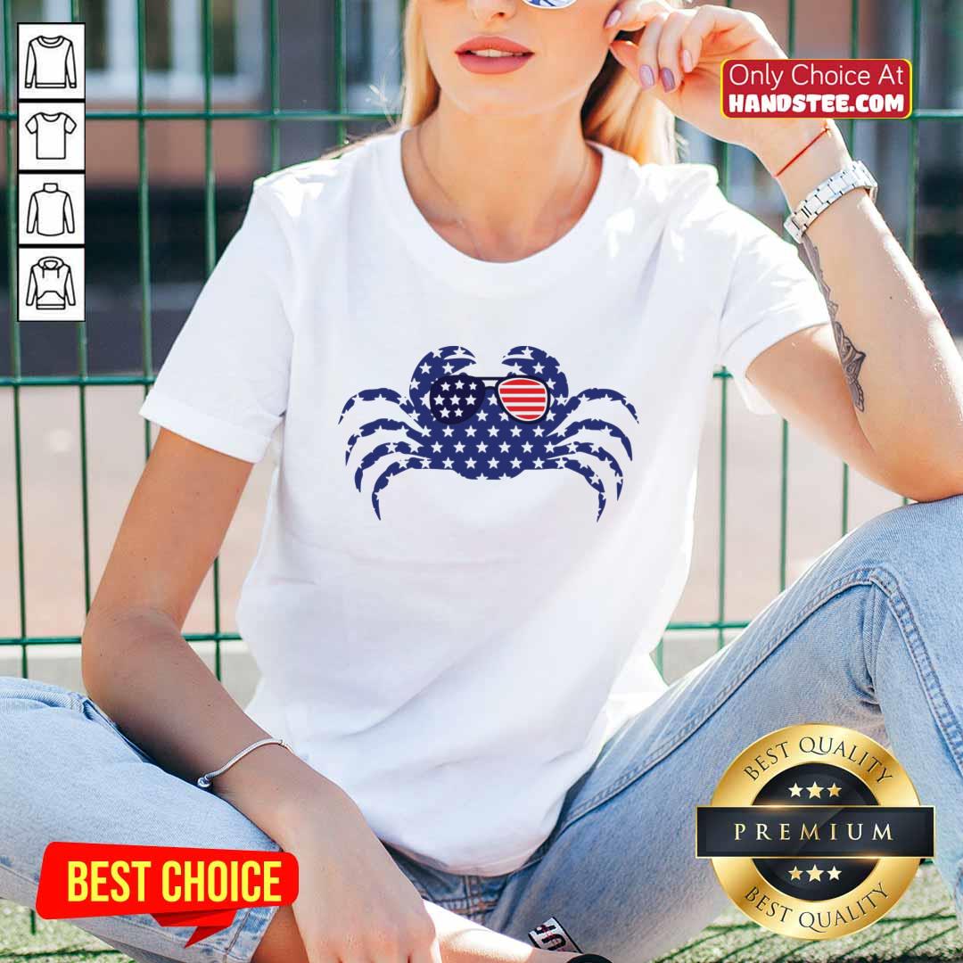Crab American Flag Shirt
