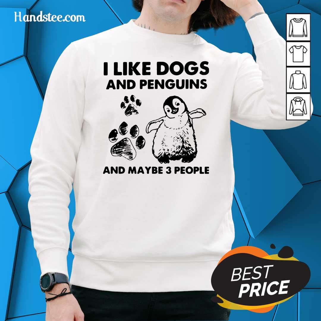 Cross I Like Dogs And Penguins And Maybe 3 People Shirt