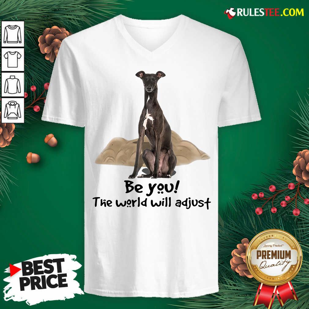 Cute Dog Greyhound Be You The World Will Adjust Shirt