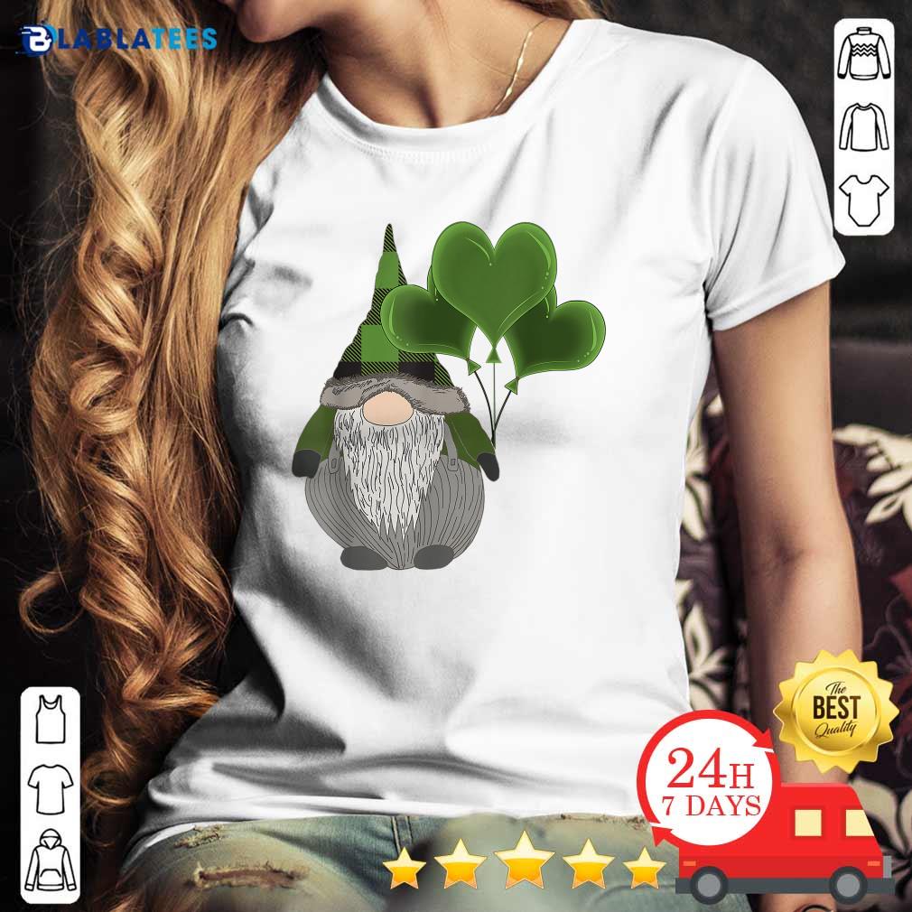 Cute Irish Gnome St Patricks Day Heart Balloons Shirt