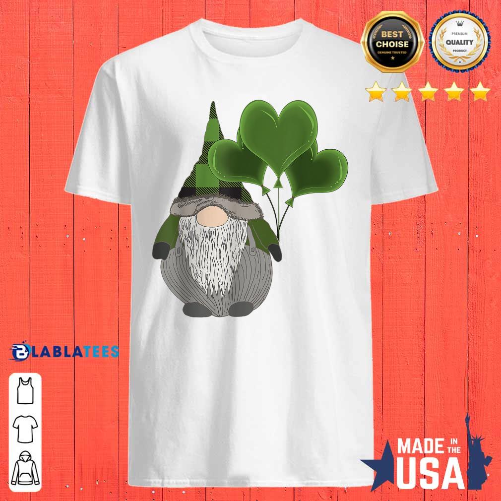 Cute Irish Gnome St Patricks Day Heart Balloons Shirt