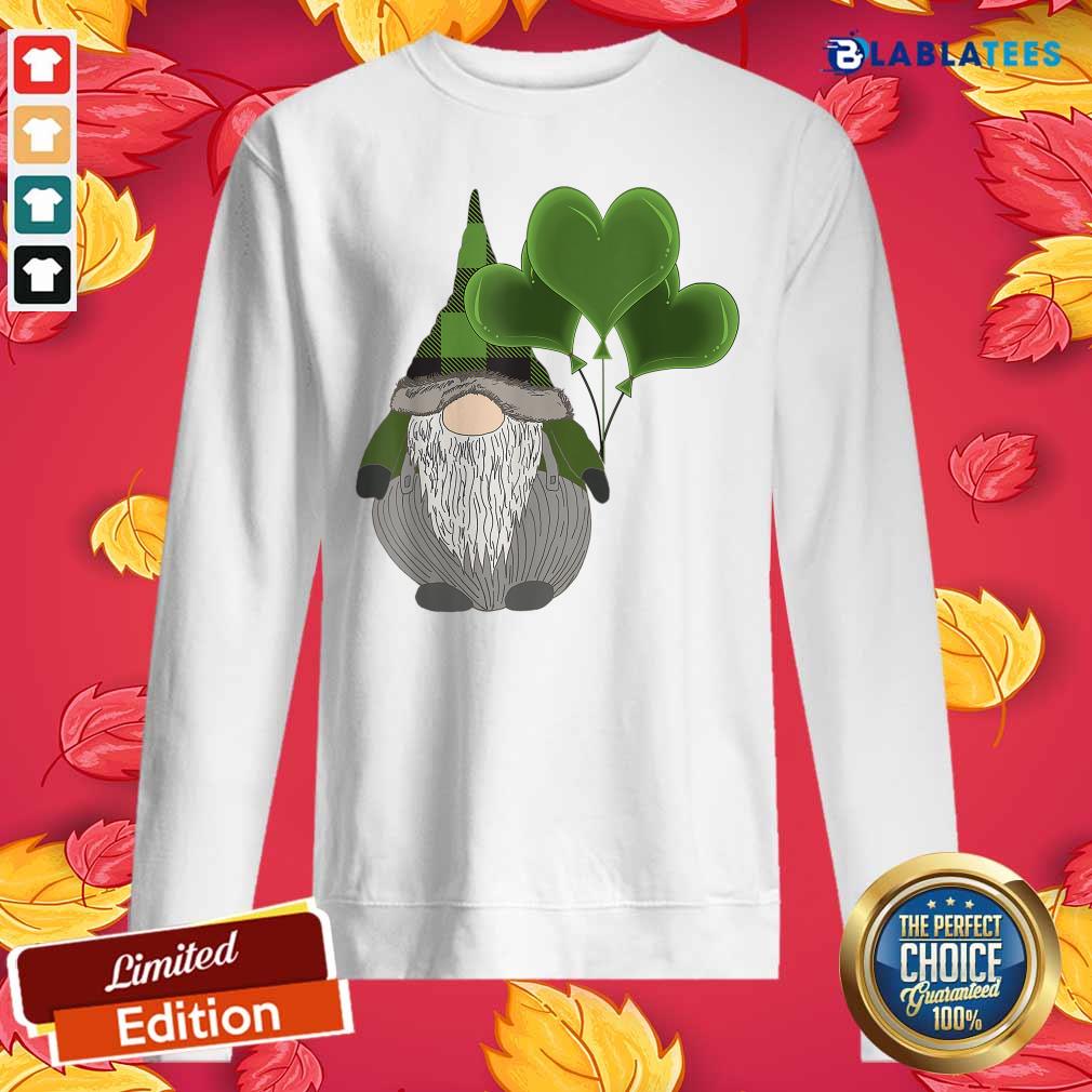 Cute Irish Gnome St Patricks Day Heart Balloons Shirt