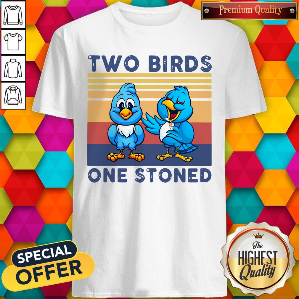 Cute Two Birds One Stoned Vintage Shirt