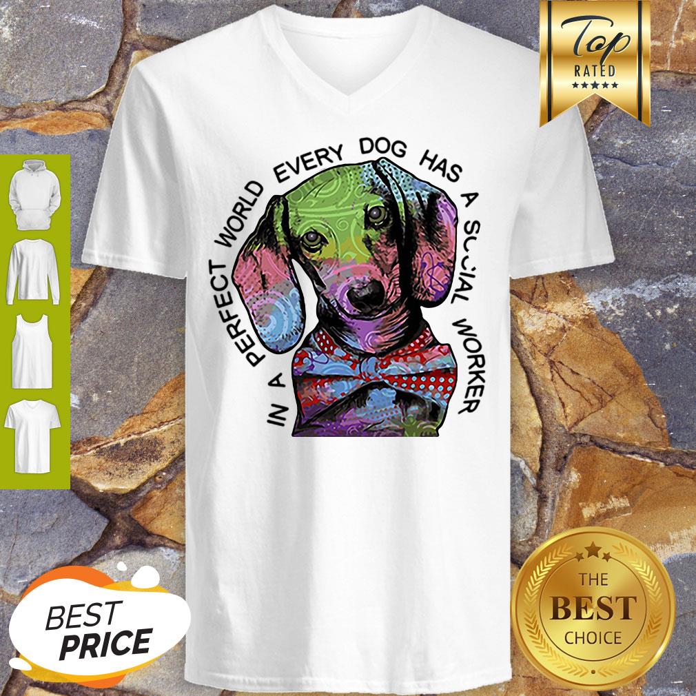 Dachshund In A Perfect World Every Dog Has A Social Worker Shirt