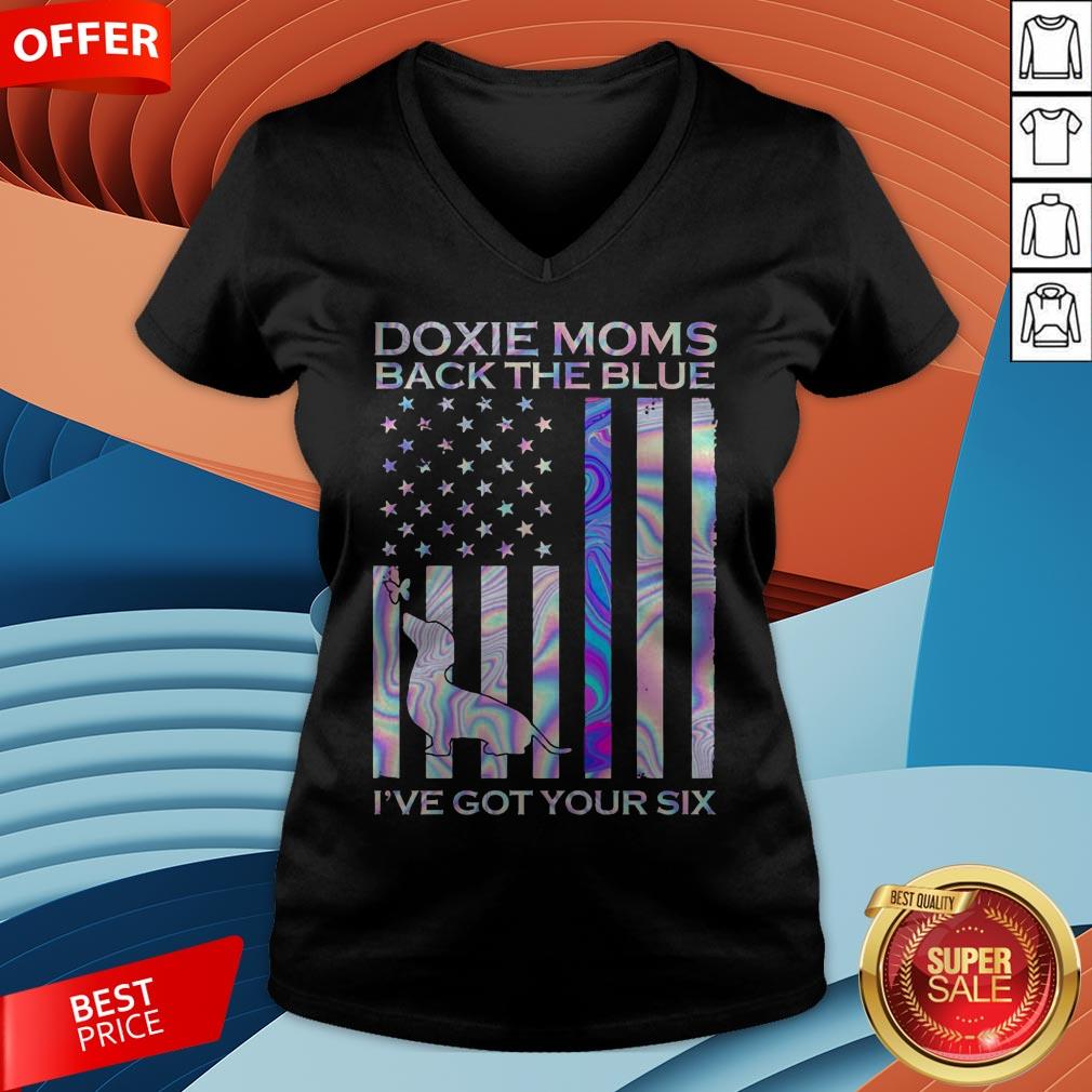 Daschund Dixie Moms Back The Blue I’ve Got Your Six American Flag Shirt