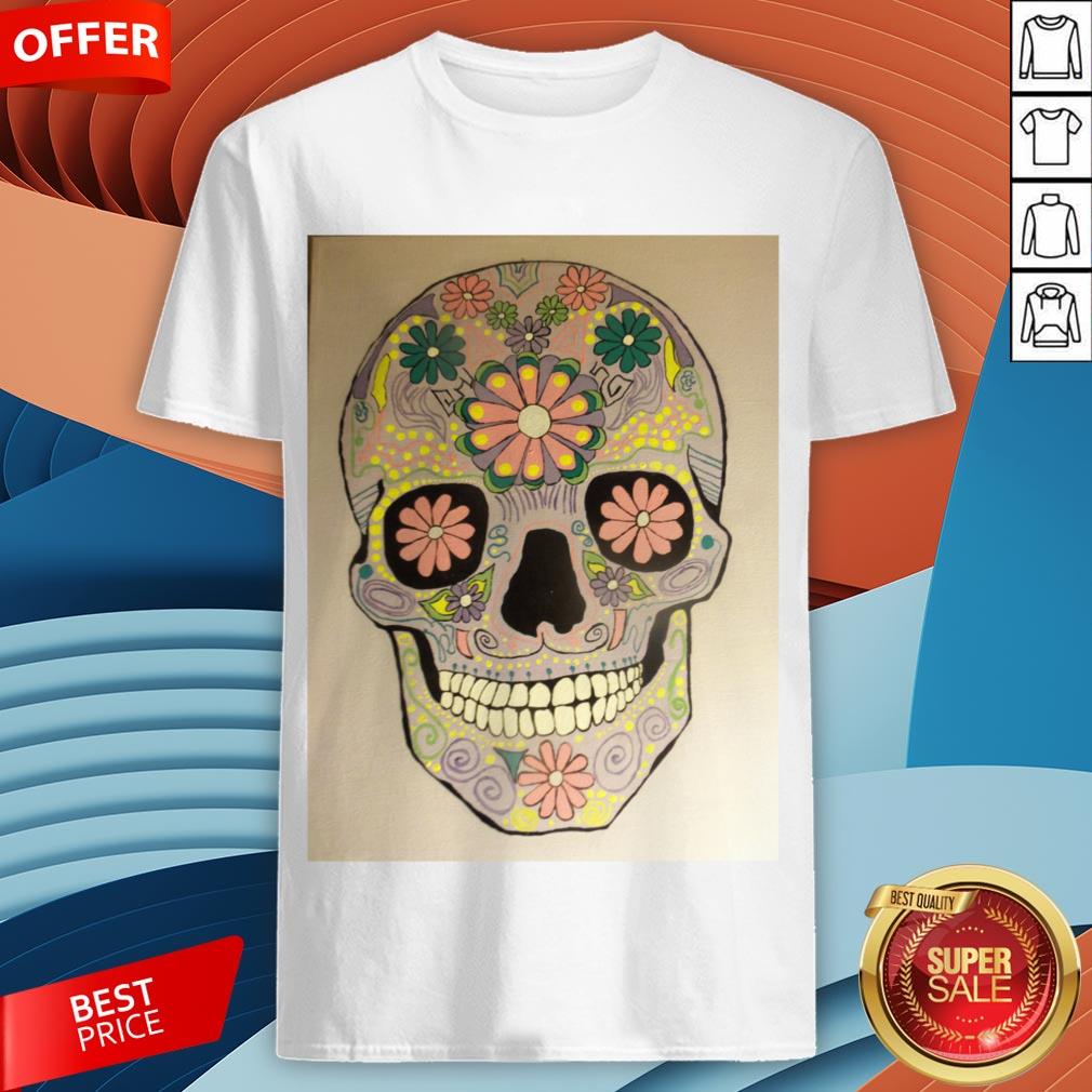 Day Of The Dead Sugar Skull Flower Heaven Shirt
