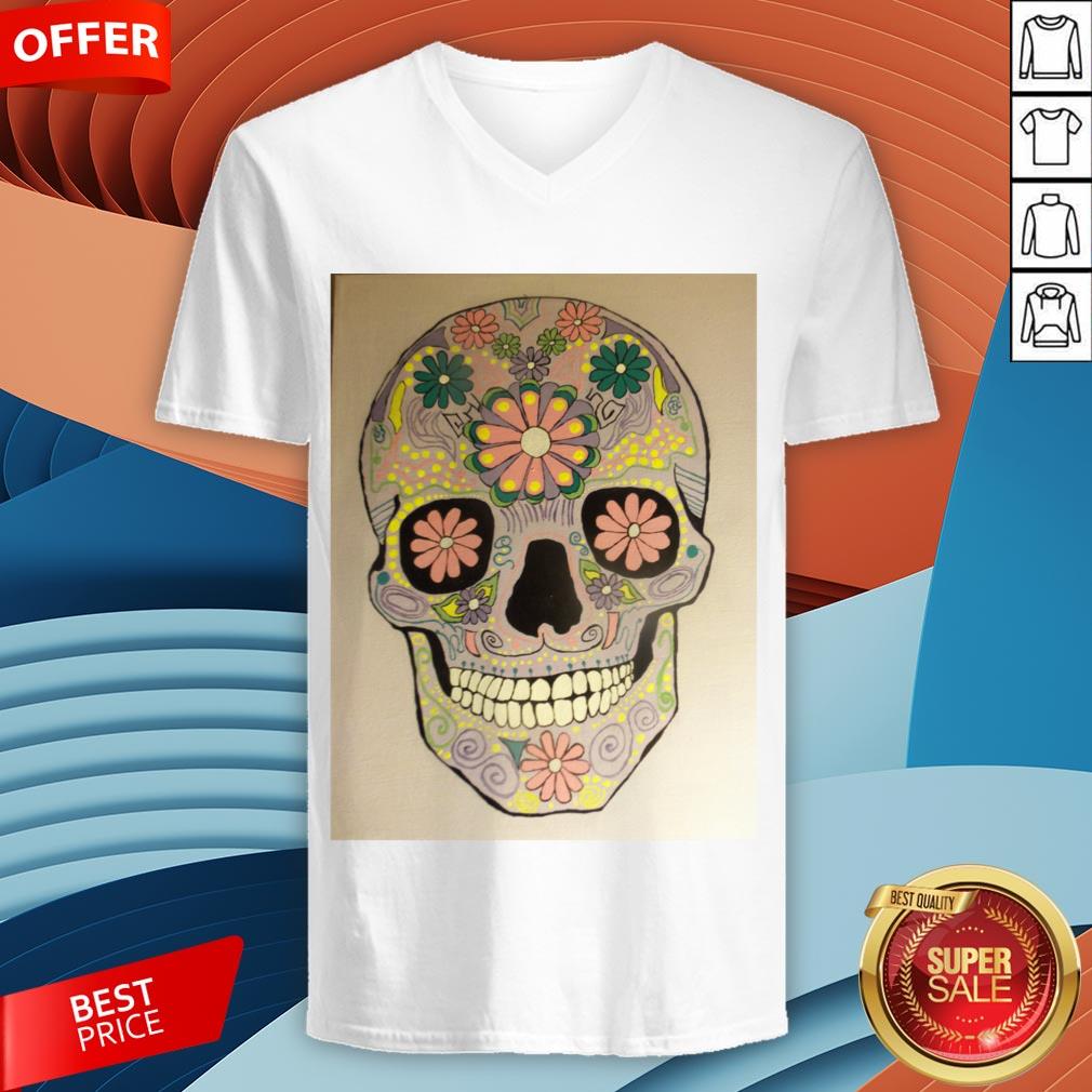 Day Of The Dead Sugar Skull Flower Heaven Shirt
