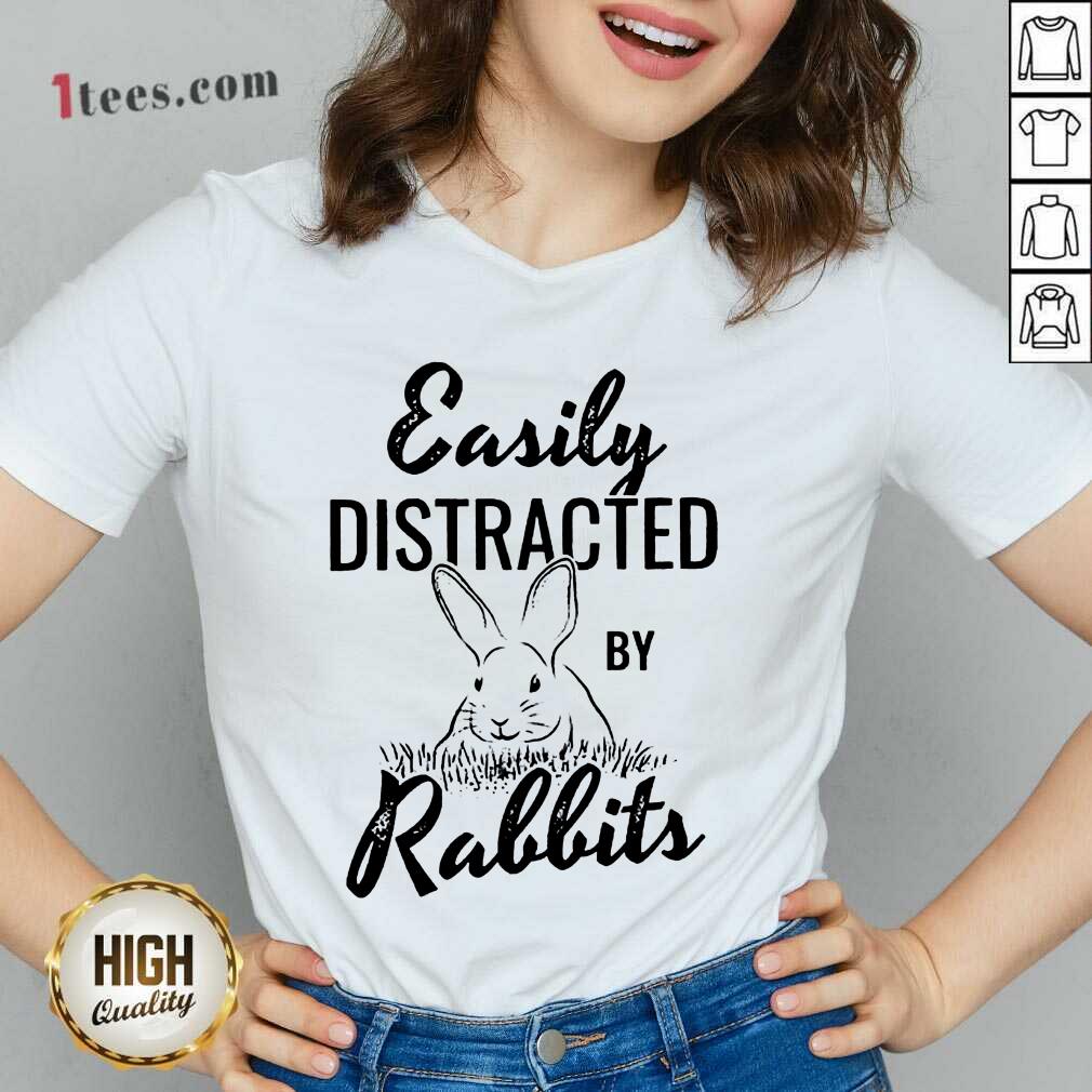 Delighted Easily Distracted By Rabbits Shirt