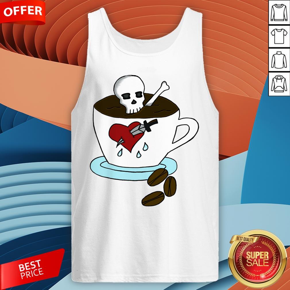 Dia De Los Muertos Day Of The Dead Before Decaf Skull Coffee Shirt