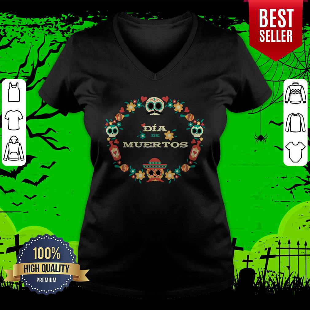 Dia De Muertos Day Of Dead Sugar Skull In Mexican Shirt