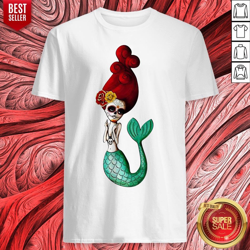 El Dia De Los Muertos Mermaid Day Dead Sugar Skull Shirt
