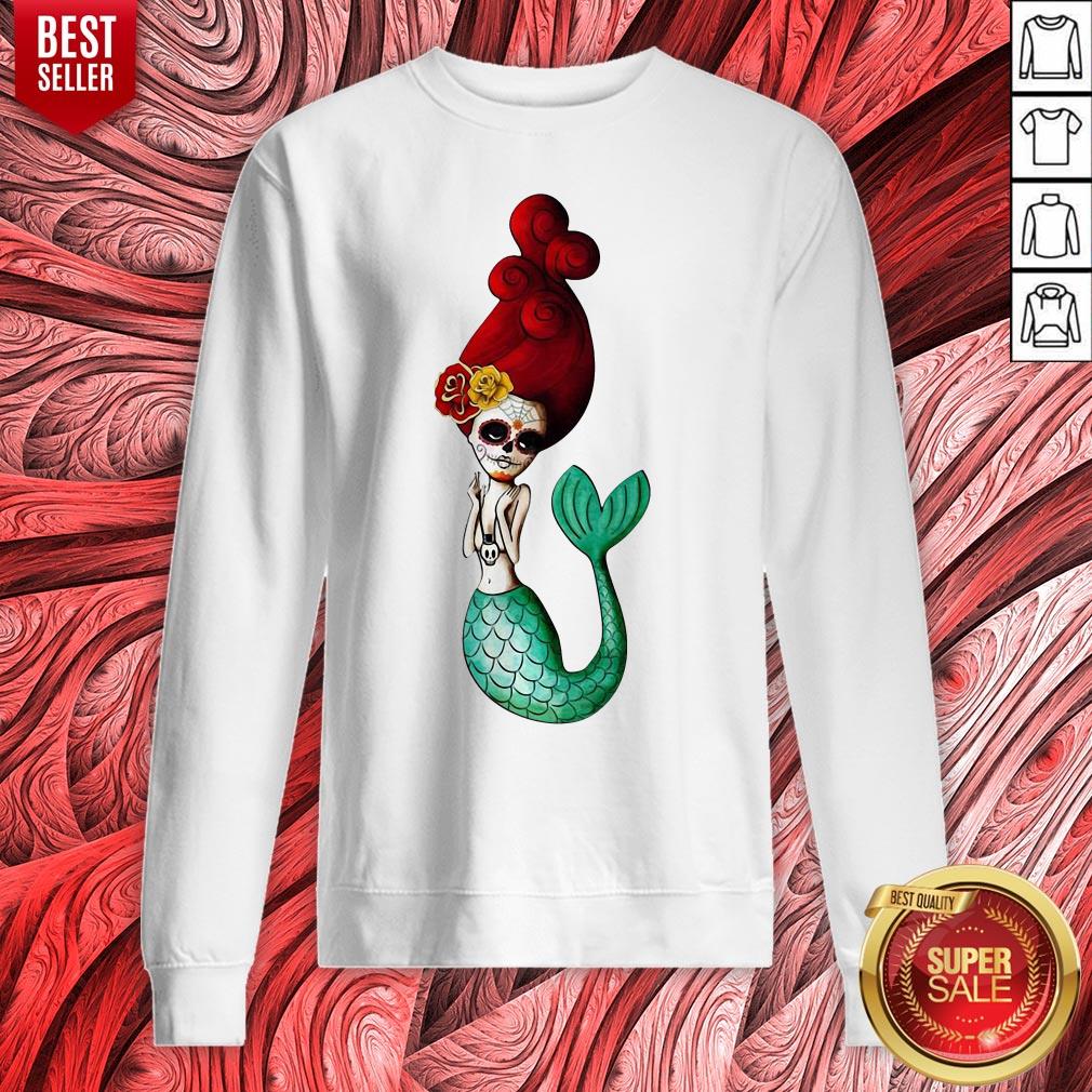 El Dia De Los Muertos Mermaid Day Dead Sugar Skull Shirt