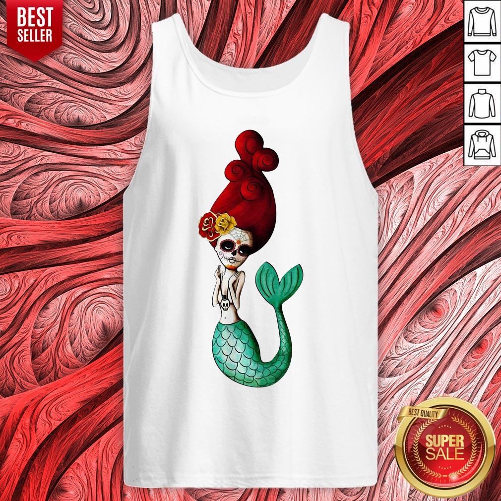 El Dia De Los Muertos Mermaid Day Dead Sugar Skull Shirt