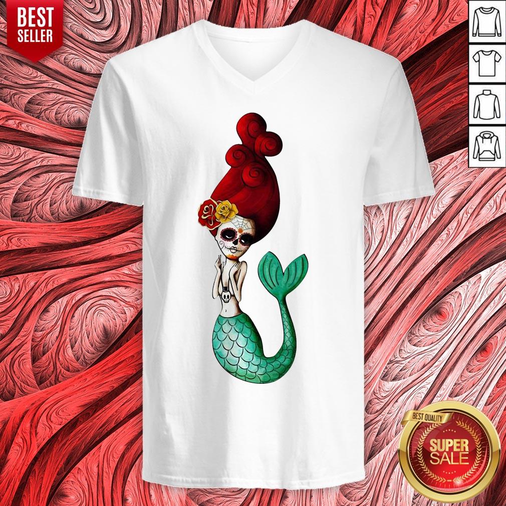 El Dia De Los Muertos Mermaid Day Dead Sugar Skull Shirt