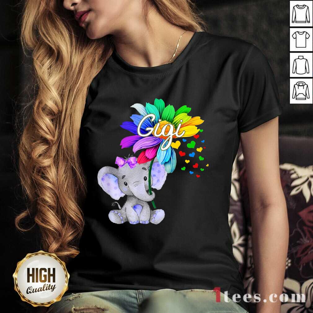 Elephant Gigi Flower LGBT Shirt