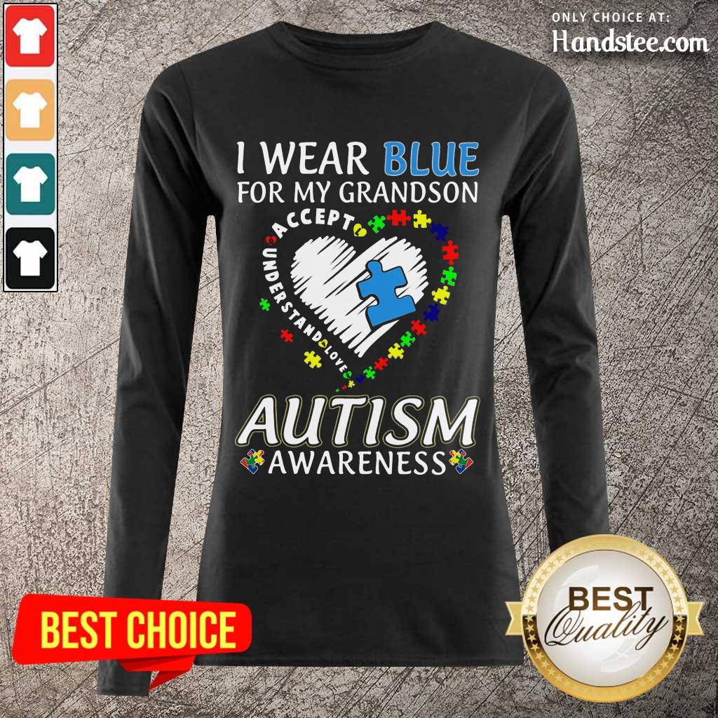 Excited I Wear Blue For My Grandson Shirt