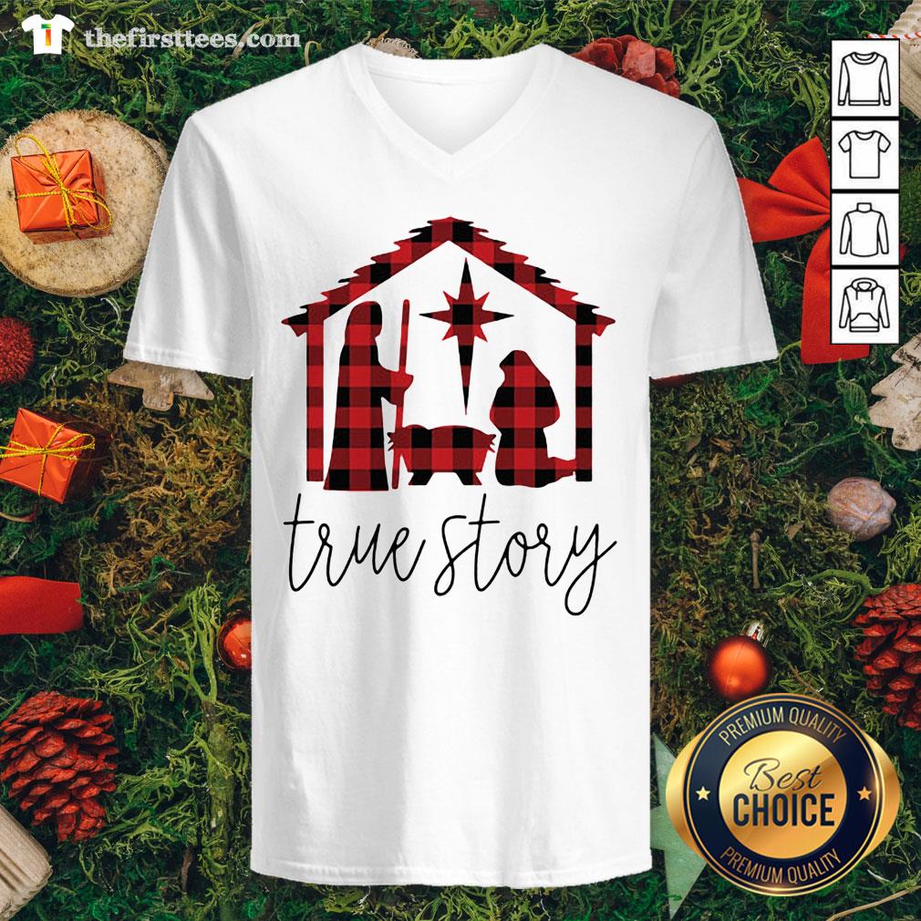 Official Plaid Jesus True Story Christmas Shirt
