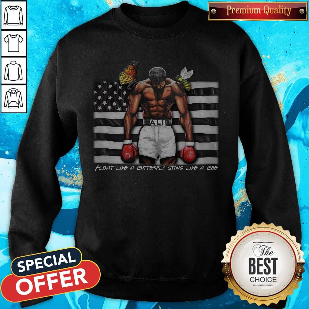 Float Like A Butterfly Sting Like A Bee Flag Shirt
