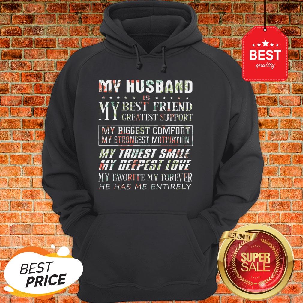 Flower My Husband Is My Best Friend Greatest Support My Biggest Shirt
