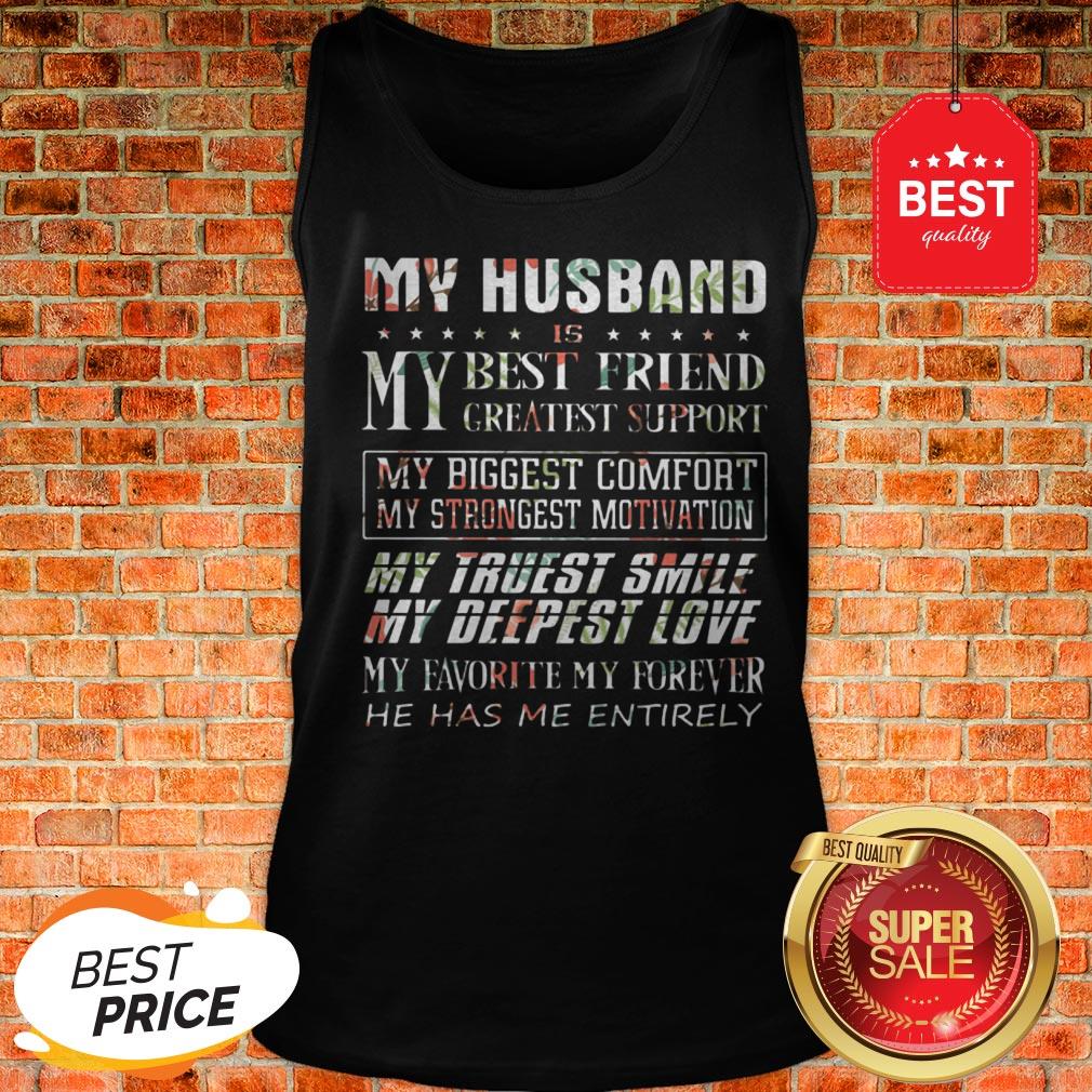 Flower My Husband Is My Best Friend Greatest Support My Biggest Shirt