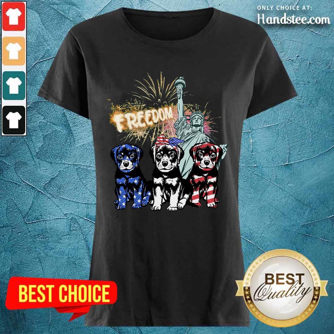 Freedom Rottweilers Statue Of Liberty USA Flag Shirt